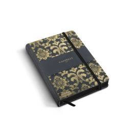 Bloc notes castelli black gold 13x21cm 240pag dictando baroque gold