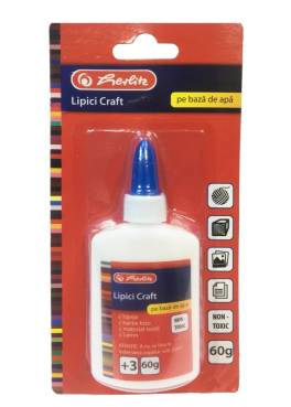 Lipici craft 60g herlitz, prezentare pe blister