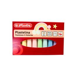 Plastilina herlitz set 8 culori pastel